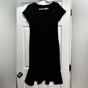 Hanna Andersson Black Short-Sleeve Midi Dress